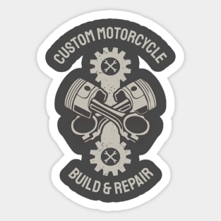 Custom Motorcycle Vintage Tee | Personalized Biker Sticker